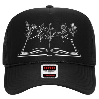 Book Reading Gift Wildflower Book Funny Reading Book Lover Funny Gift Trucker Hat