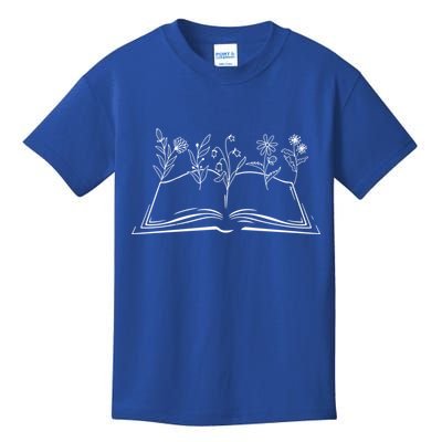 Book Reading Gift Wildflower Book Funny Reading Book Lover Funny Gift Kids T-Shirt