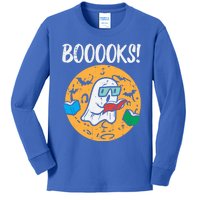 Books Reading Ghost Halloween Teacher Librarian Gift Kids Long Sleeve Shirt