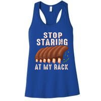 Bbq Rack Grill Chef Barbecue Master Griller Dad Fathers Day Cute Gift Women's Racerback Tank