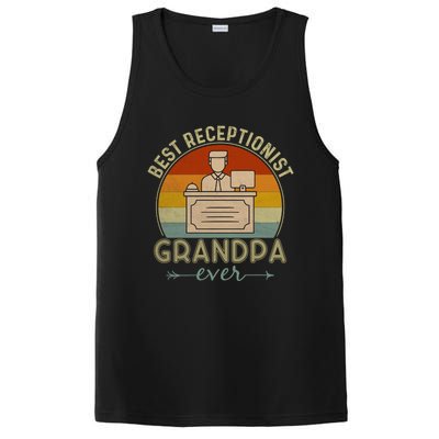 Best Receptionist Grandpa Ever Retro Graphic Father's Day Gift PosiCharge Competitor Tank