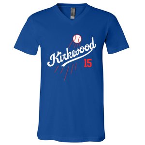 Baseball Retro Gifts For Kirkwood V-Neck T-Shirt