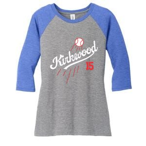 Baseball Retro Gifts For Kirkwood Women's Tri-Blend 3/4-Sleeve Raglan Shirt