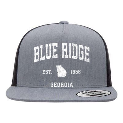 Blue Ridge Georgia Ga Vintage Athletic Flat Bill Trucker Hat