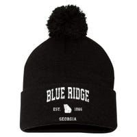 Blue Ridge Georgia Ga Vintage Athletic Pom Pom 12in Knit Beanie