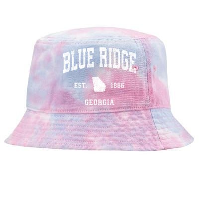 Blue Ridge Georgia Ga Vintage Athletic Tie-Dyed Bucket Hat