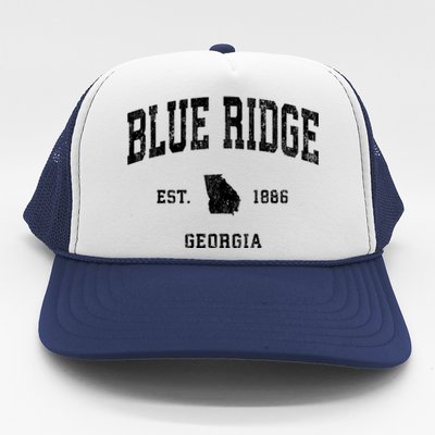 Blue Ridge Georgia Ga Vintage Athletic Trucker Hat