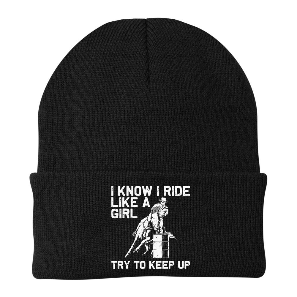 Barrel Racing Gift For Rodeo Horse Racer Beanie