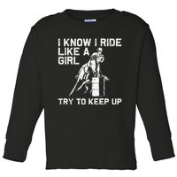 Barrel Racing Gift For Rodeo Horse Racer Toddler Long Sleeve Shirt