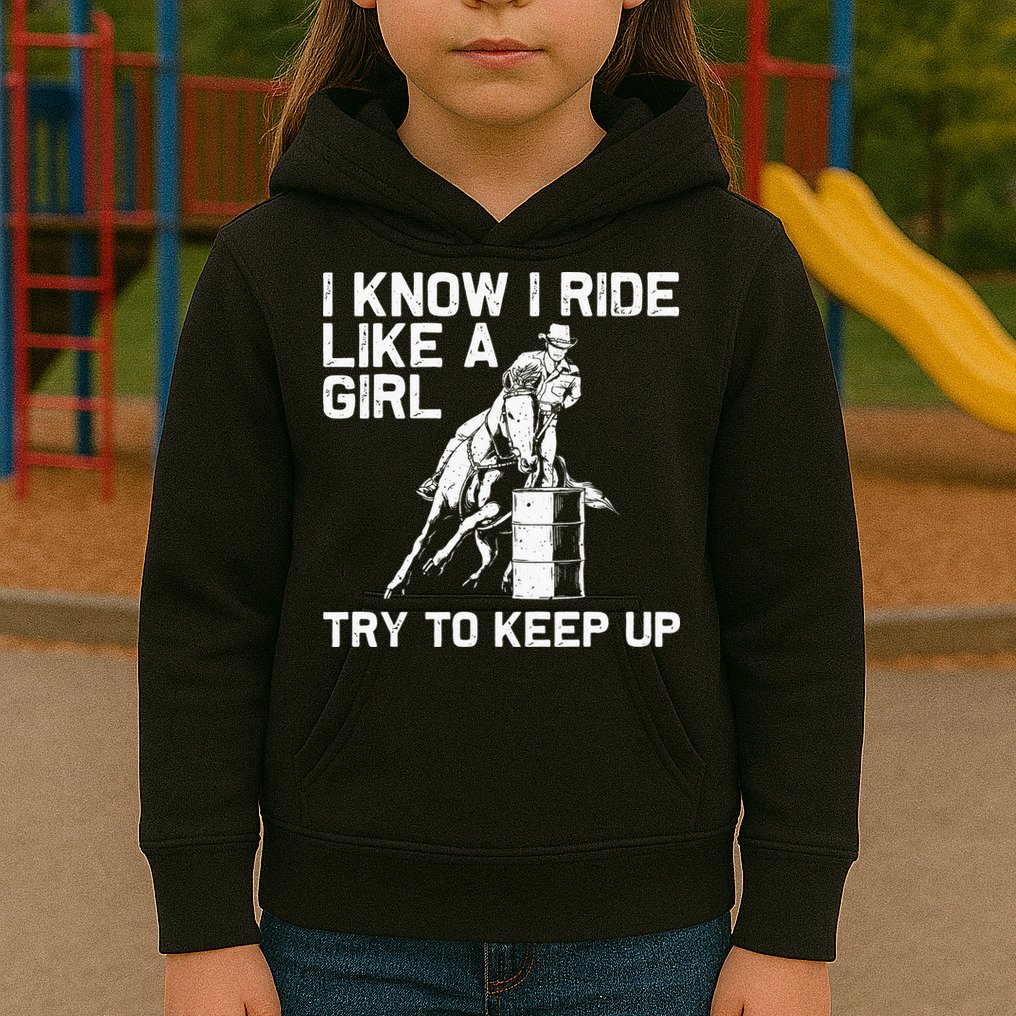 Barrel Racing Gift For Rodeo Horse Racer Kids Hoodie