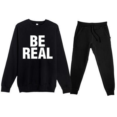 Be Real Gift Premium Crewneck Sweatsuit Set