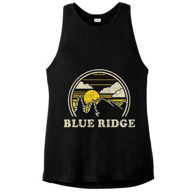 Blue Ridge Georgia Ga T Vintage Hiking Mountains Ladies PosiCharge Tri-Blend Wicking Tank