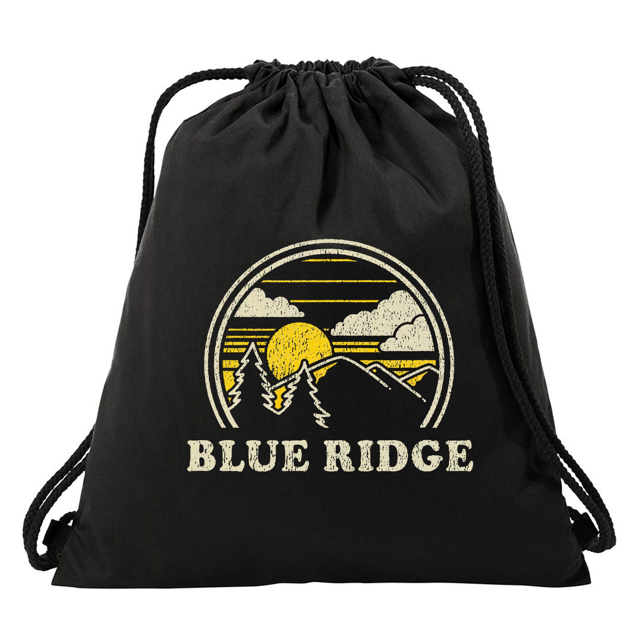 Blue Ridge Georgia Ga T Vintage Hiking Mountains Drawstring Bag