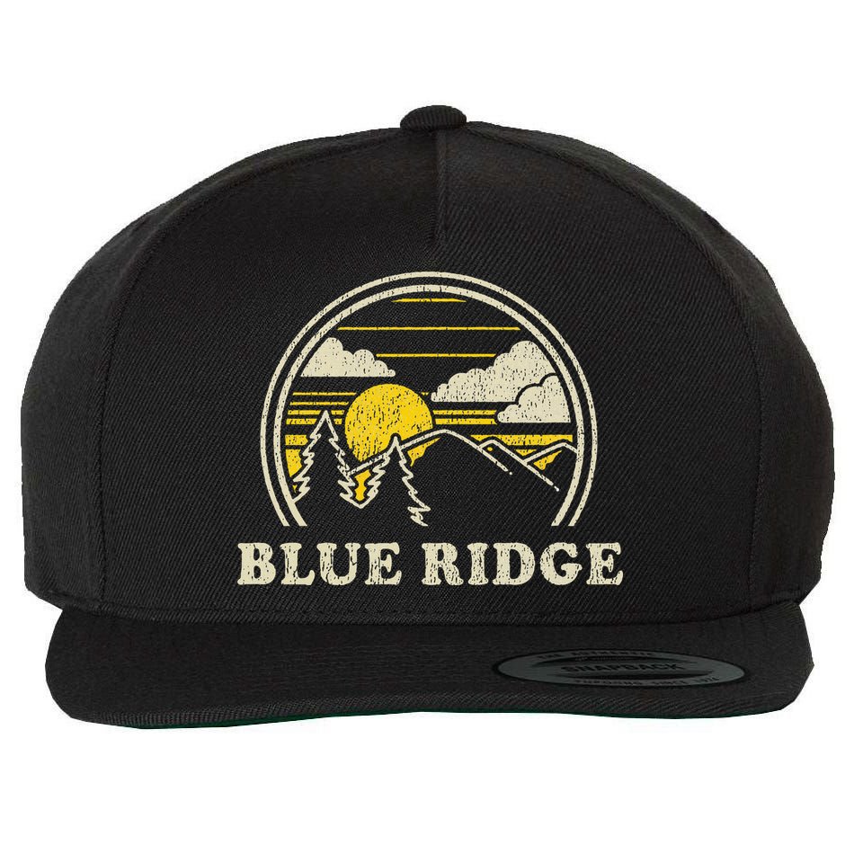Blue Ridge Georgia Ga T Vintage Hiking Mountains Wool Snapback Cap