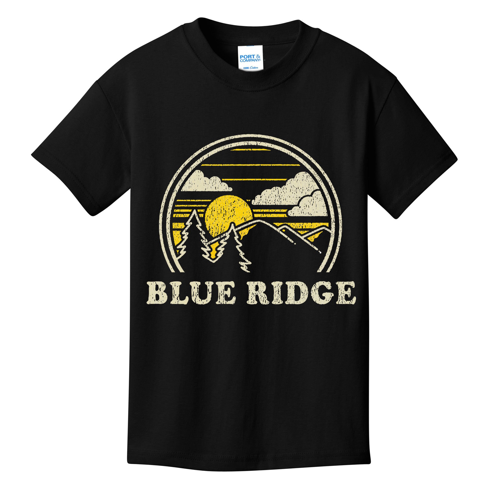 Blue Ridge Georgia Ga T Vintage Hiking Mountains Kids T-Shirt