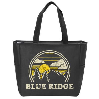 Blue Ridge Georgia Ga T Vintage Hiking Mountains Zip Tote Bag