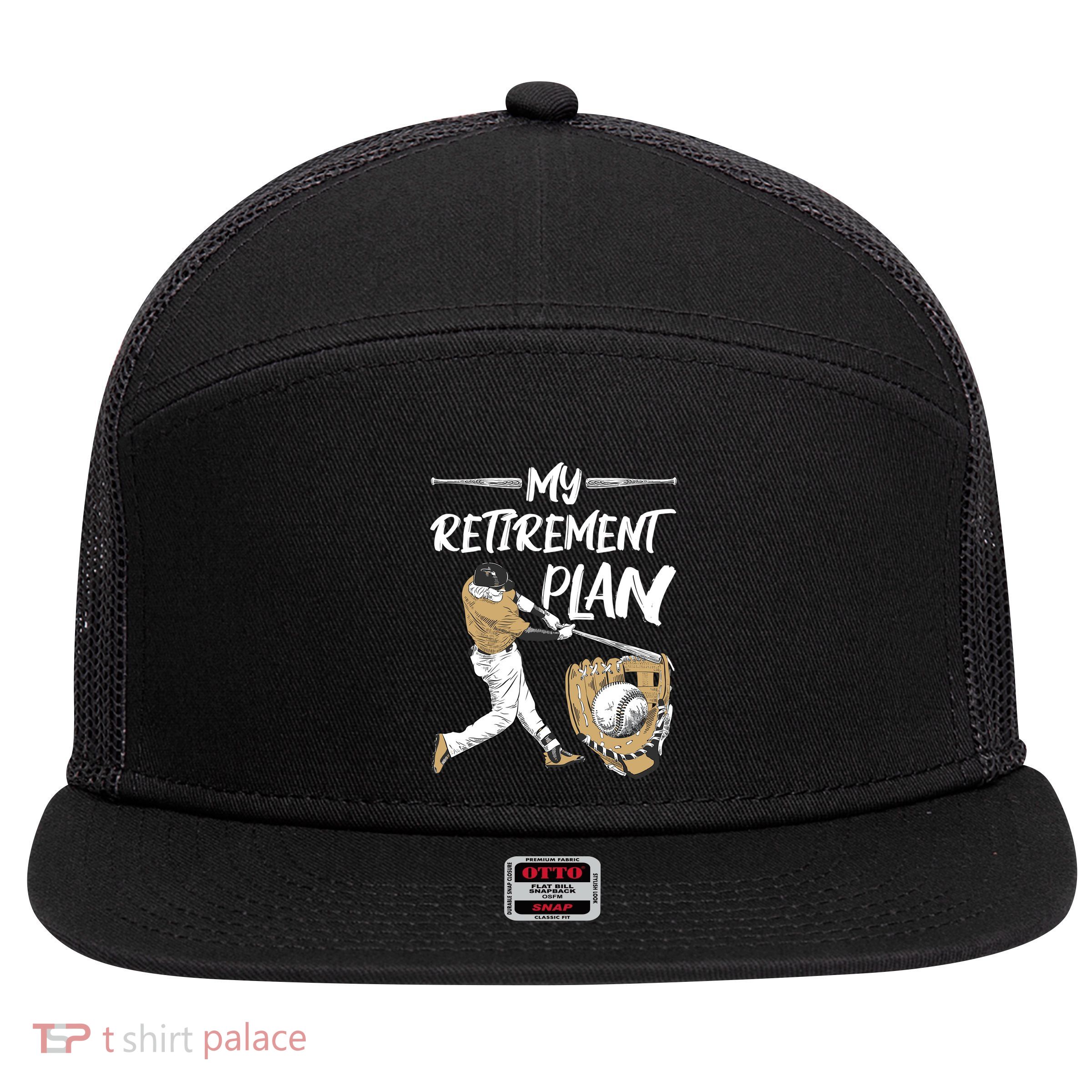 Baseball Retirement Gifts 7 Panel Mesh Trucker Snapback Hat