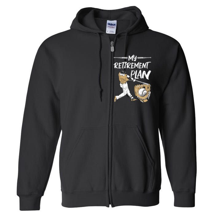 Baseball Retirement Gifts Full Zip Hoodie