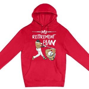 Baseball Retirement Gifts Premium Pullover Hoodie