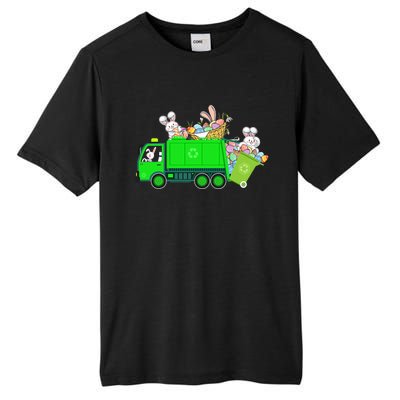 Bunny Riding Garbage Truck Easter Day Bunny Garbage Truck Cute Gift Tall Fusion ChromaSoft Performance T-Shirt