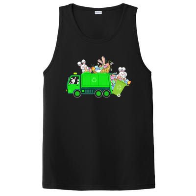 Bunny Riding Garbage Truck Easter Day Bunny Garbage Truck Cute Gift PosiCharge Competitor Tank