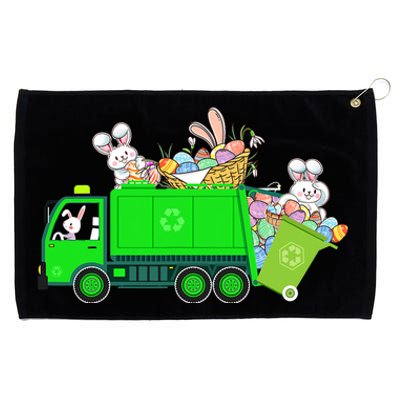 Bunny Riding Garbage Truck Easter Day Bunny Garbage Truck Cute Gift Grommeted Golf Towel