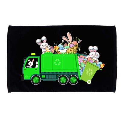 Bunny Riding Garbage Truck Easter Day Bunny Garbage Truck Cute Gift Microfiber Hand Towel