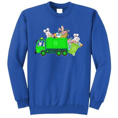 Bunny Riding Garbage Truck Easter Day Bunny Garbage Truck Cute Gift Sweatshirt