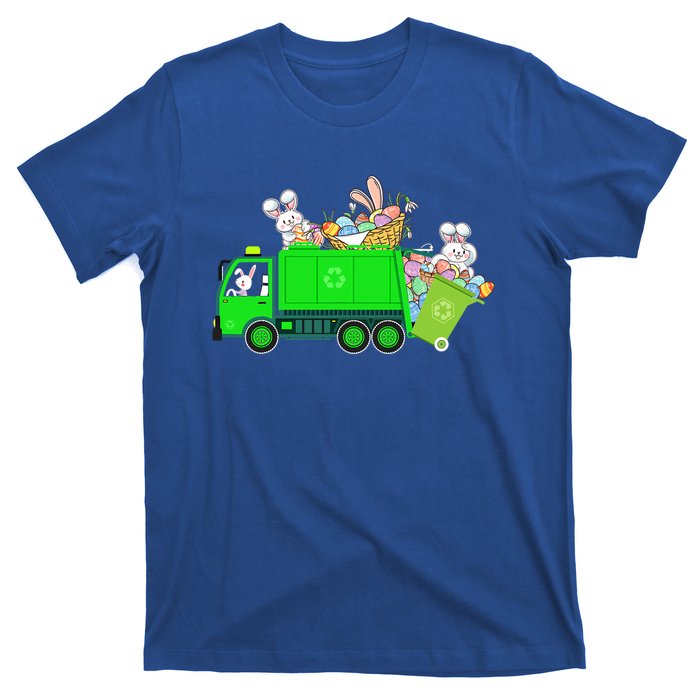 Bunny Riding Garbage Truck Easter Day Bunny Garbage Truck Cute Gift T-Shirt