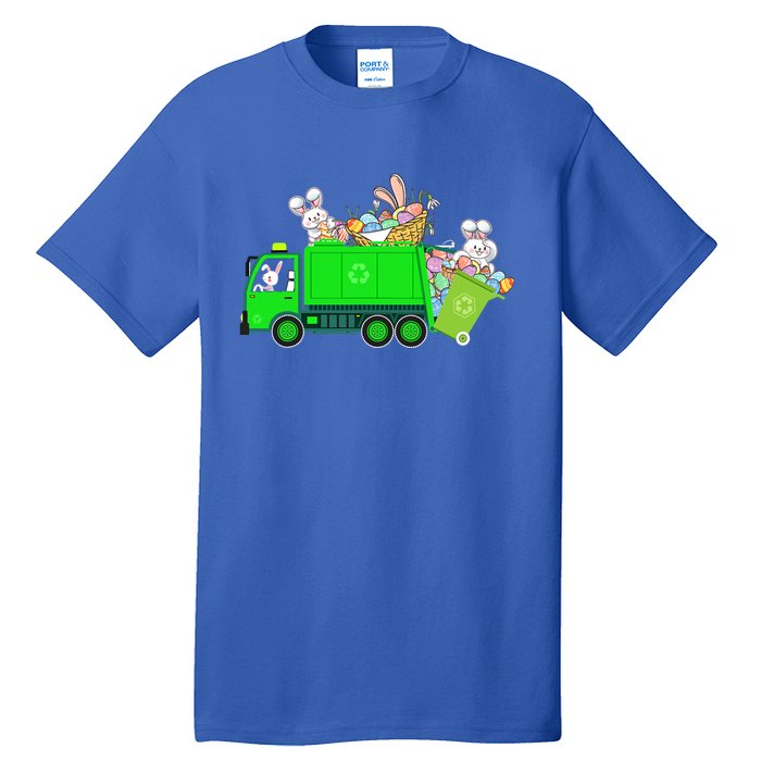 Bunny Riding Garbage Truck Easter Day Bunny Garbage Truck Cute Gift Tall T-Shirt