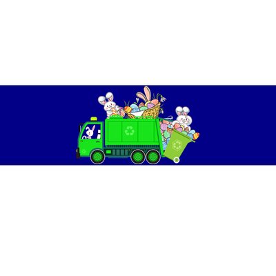 Bunny Riding Garbage Truck Easter Day Bunny Garbage Truck Cute Gift Bumper Sticker