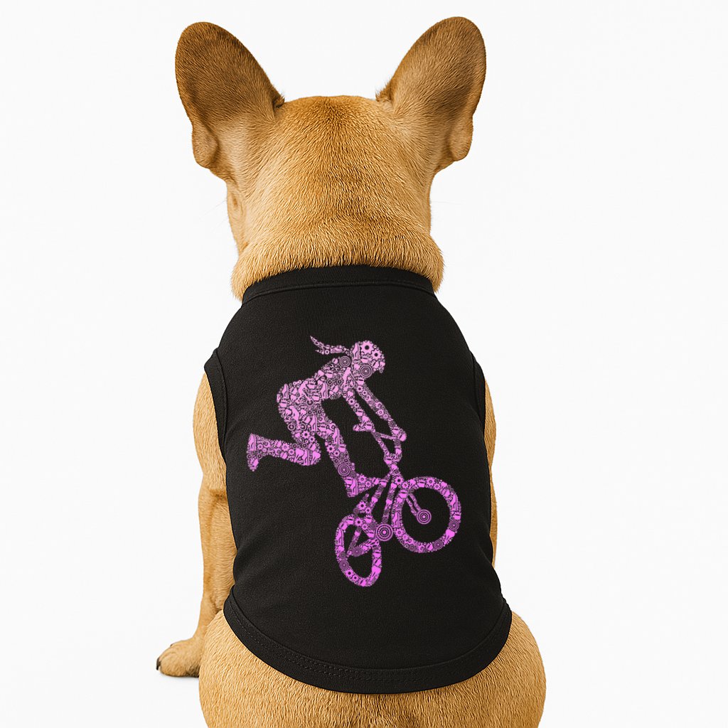 Bmx Rider Girl Bike Bicycle Stunt Racing Doggie Tank