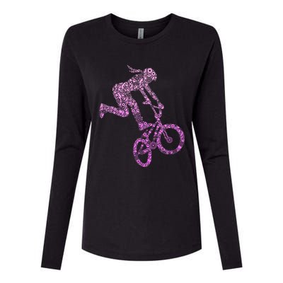 Bmx Rider Girl Bike Bicycle Stunt Racing Womens Cotton Relaxed Long Sleeve T-Shirt