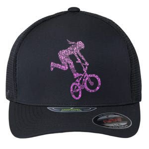 Bmx Rider Girl Bike Bicycle Stunt Racing Flexfit Unipanel Trucker Cap