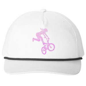 Bmx Rider Girl Bike Bicycle Stunt Racing Snapback Five-Panel Rope Hat