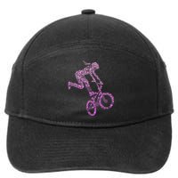 Bmx Rider Girl Bike Bicycle Stunt Racing 7-Panel Snapback Hat