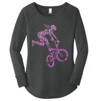 Bmx Rider Girl Bike Bicycle Stunt Racing Women's Perfect Tri Tunic Long Sleeve Shirt