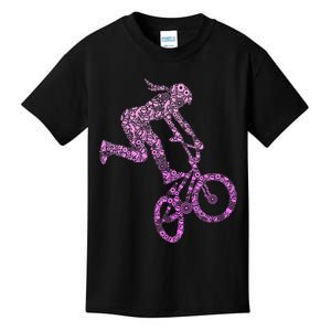 Bmx Rider Girl Bike Bicycle Stunt Racing Kids T-Shirt