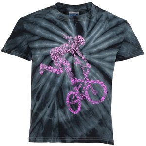 Bmx Rider Girl Bike Bicycle Stunt Racing Kids Tie-Dye T-Shirt