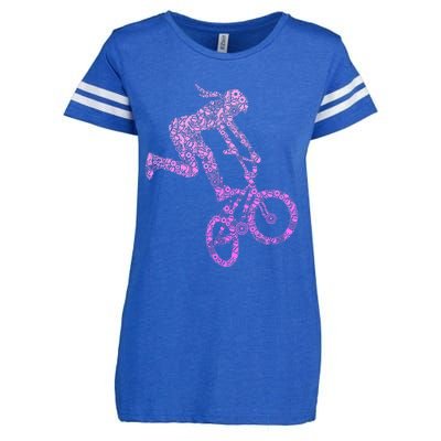 Bmx Rider Girl Bike Bicycle Stunt Racing Enza Ladies Jersey Football T-Shirt