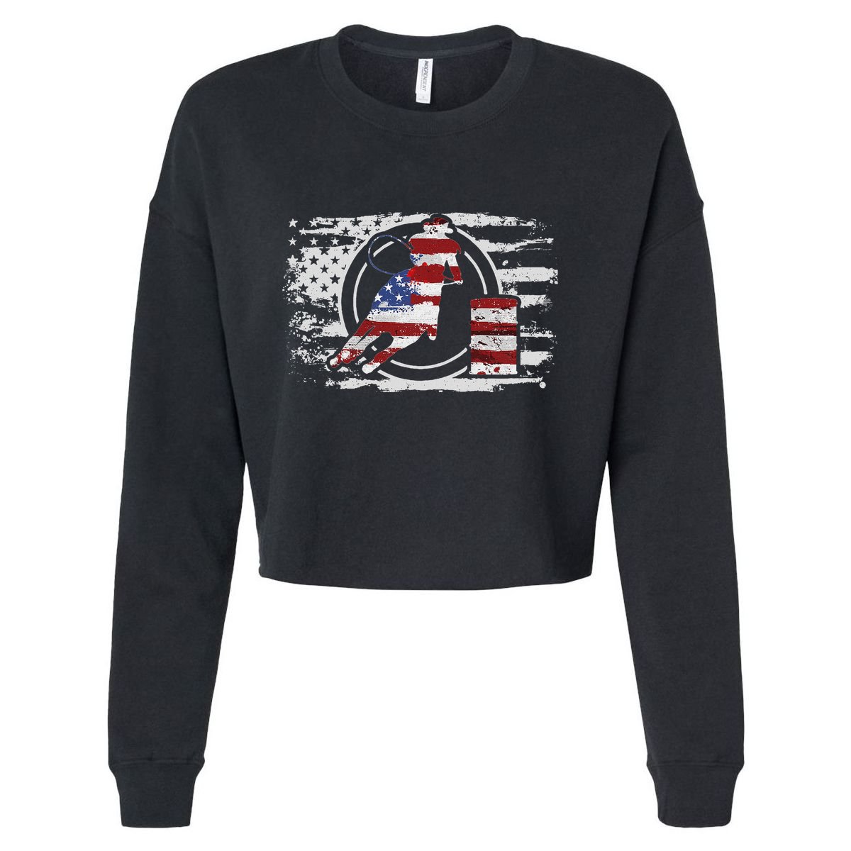 Barrel Racing Gift Cropped Pullover Crew