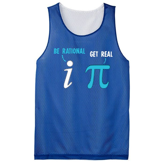 Be Rational Get Real Funny Math Joke Statistics Pun Gift Mesh Reversible Basketball Jersey Tank