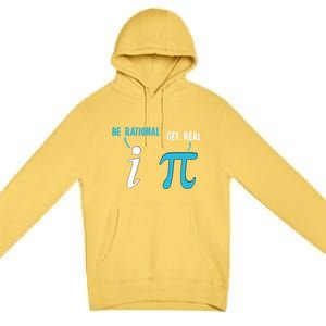 Be Rational Get Real Funny Math Joke Statistics Pun Gift Premium Pullover Hoodie