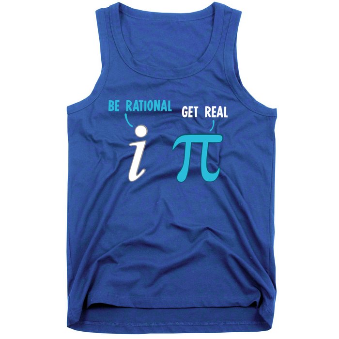 Be Rational Get Real Funny Math Joke Statistics Pun Gift Tank Top