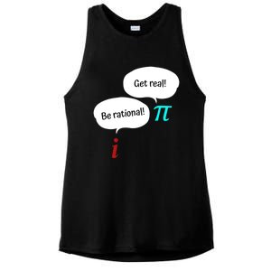 Be Rational Get Real Math Teacher Pi Mathematic Algebra Funny Gift Ladies PosiCharge Tri-Blend Wicking Tank