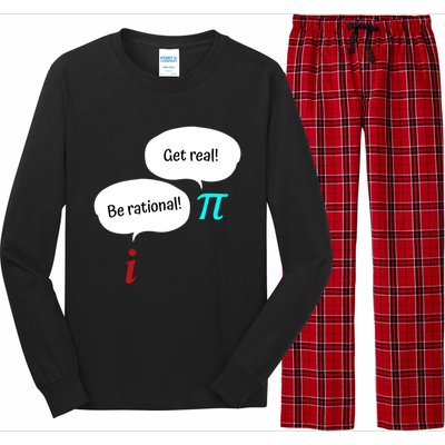 Be Rational Get Real Math Teacher Pi Mathematic Algebra Funny Gift Long Sleeve Pajama Set