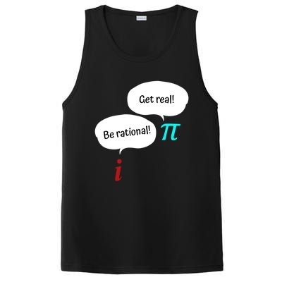 Be Rational Get Real Math Teacher Pi Mathematic Algebra Funny Gift PosiCharge Competitor Tank