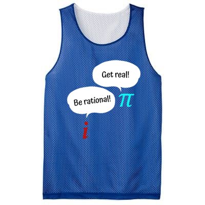 Be Rational Get Real Math Teacher Pi Mathematic Algebra Funny Gift Mesh Reversible Basketball Jersey Tank