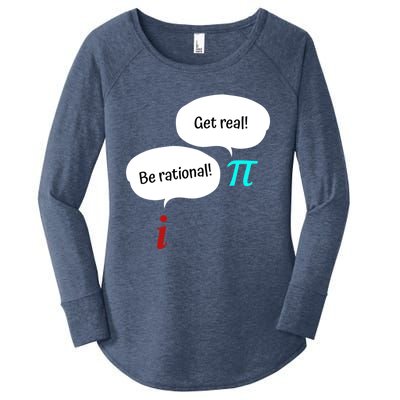 Be Rational Get Real Math Teacher Pi Mathematic Algebra Funny Gift Women's Perfect Tri Tunic Long Sleeve Shirt