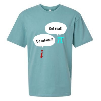 Be Rational Get Real Math Teacher Pi Mathematic Algebra Funny Gift Sueded Cloud Jersey T-Shirt